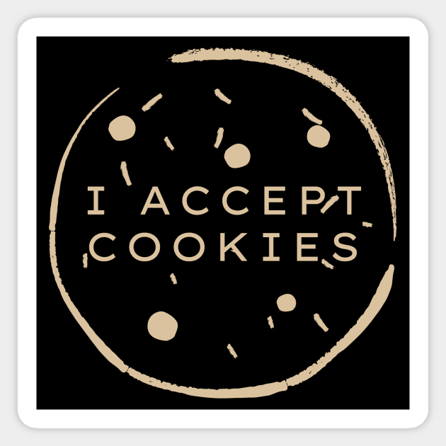 I Accept Cookies Web Pun Sticker by A.P.